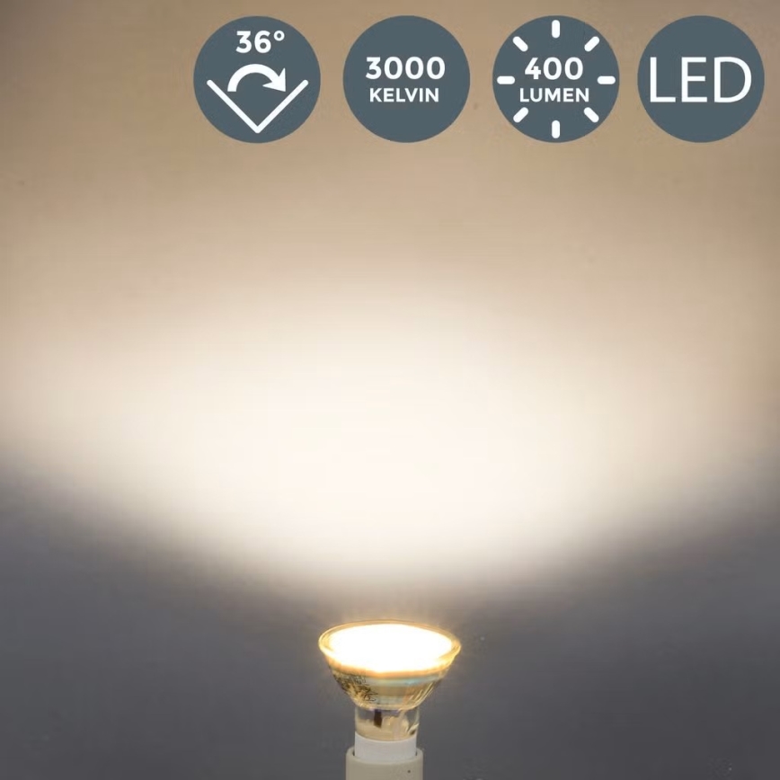B.K.Licht - SET 10x LED Bulbs GU10/5W/230V 3000K