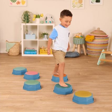 B-Toys - Children's balance stones BALANCE & HOP 6 pcs