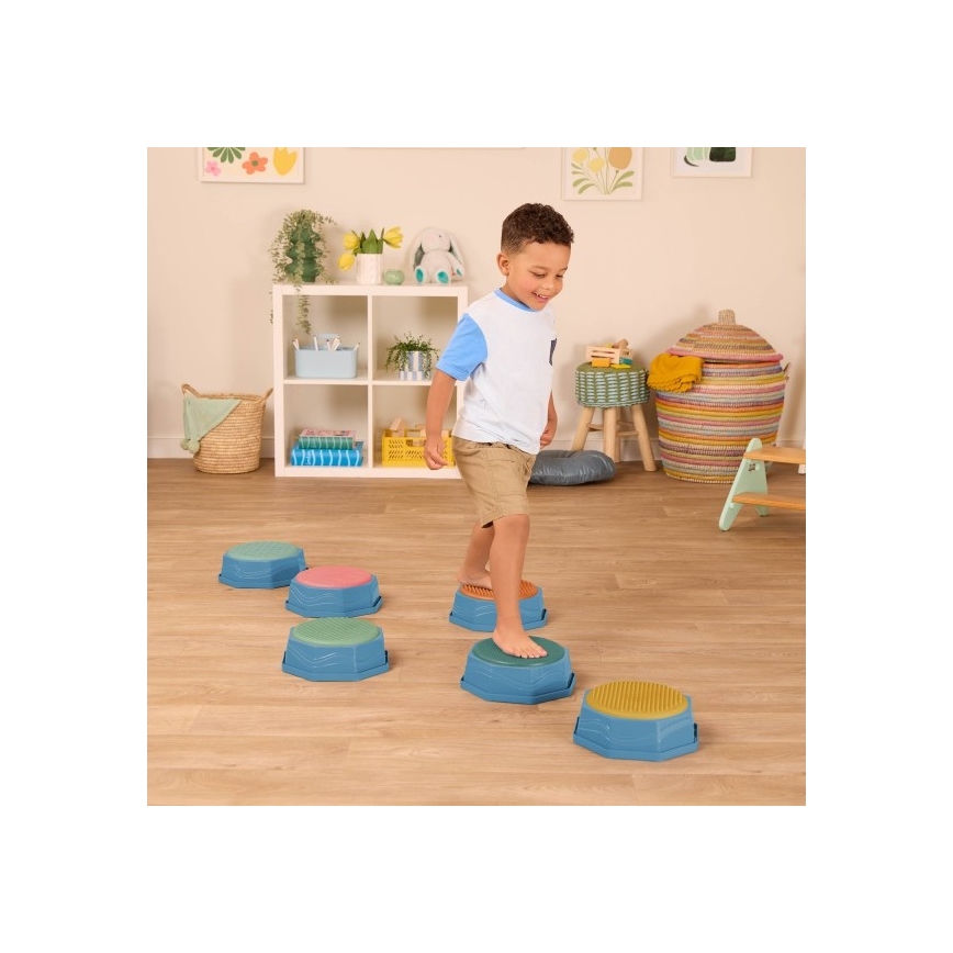 B-Toys - Children's balance stones BALANCE & HOP 6 pcs