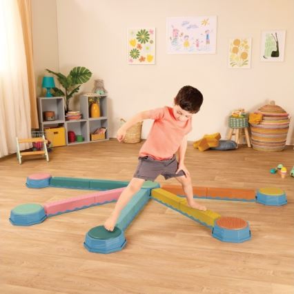 B-Toys - Children's balance stones BALANCE & HOP 6 pcs
