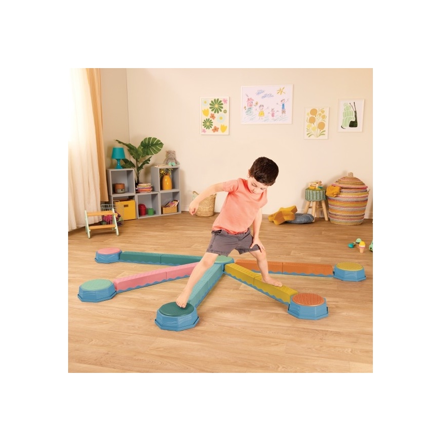 B-Toys - Children's balance stones BALANCE & HOP 6 pcs