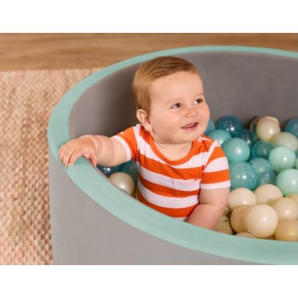 B-Toys - Children's dry pool with balls d. 89 cm grey/turquoise