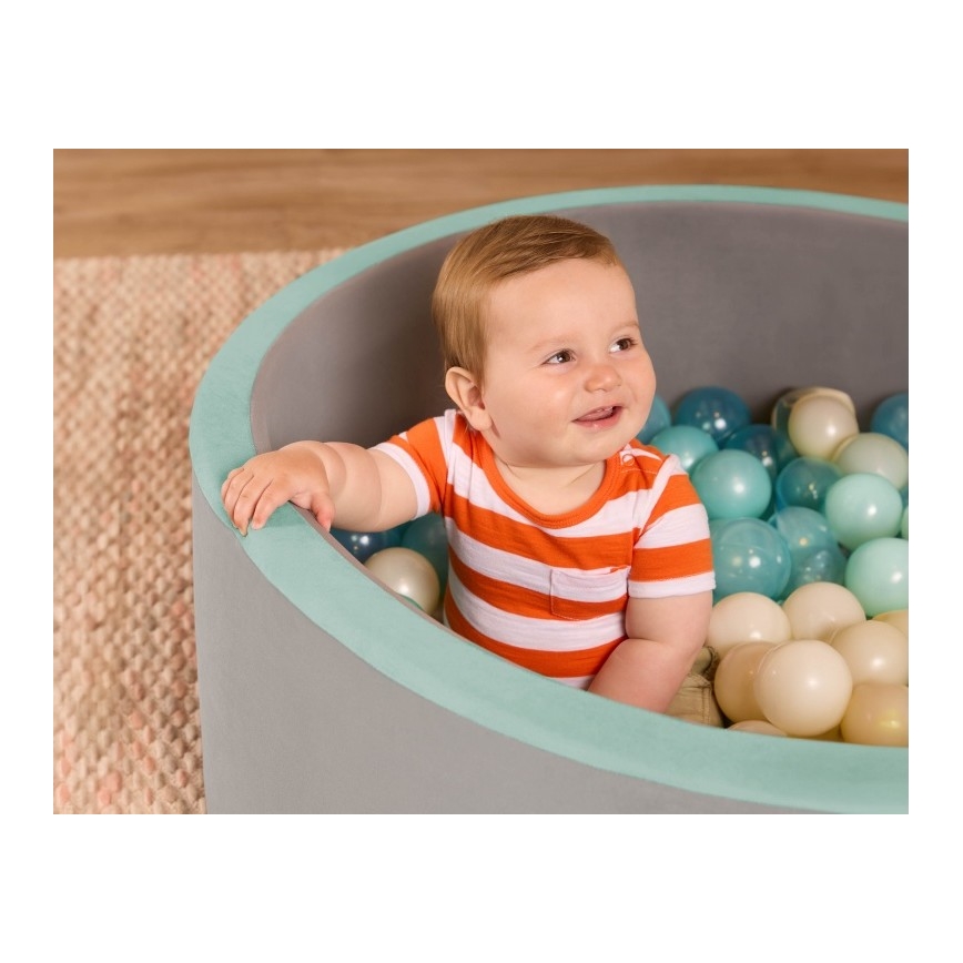 B-Toys - Children's dry pool with balls d. 89 cm grey/turquoise