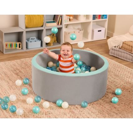 B-Toys - Children's dry pool with balls d. 89 cm grey/turquoise