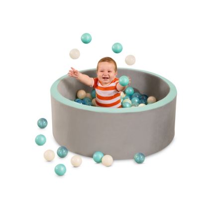 B-Toys - Children's dry pool with balls d. 89 cm grey/turquoise