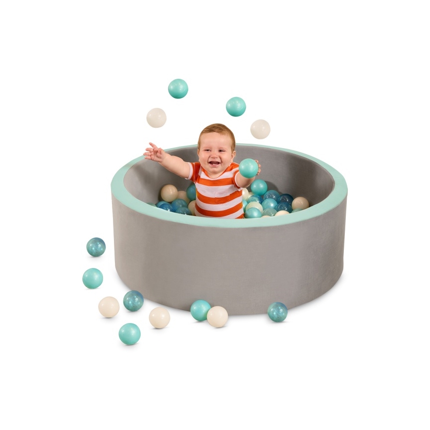 B-Toys - Children's dry pool with balls d. 89 cm grey/turquoise