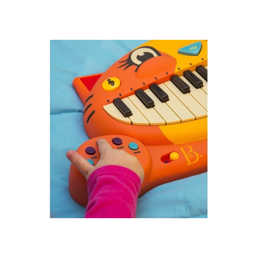B-Toys - Children's piano with a microphone Cat 4xAA