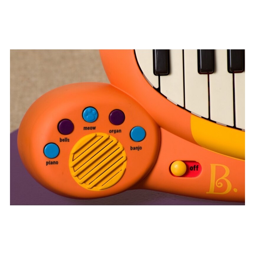 B-Toys - Children's piano with a microphone Cat 4xAA