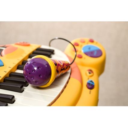 B-Toys - Children's piano with a microphone Cat 4xAA