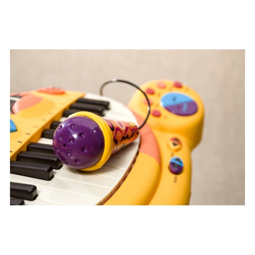 B-Toys - Children's piano with a microphone Cat 4xAA