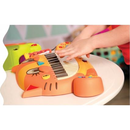 B-Toys - Children's piano with a microphone Cat 4xAA