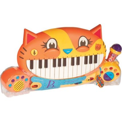B-Toys - Children's piano with a microphone Cat 4xAA