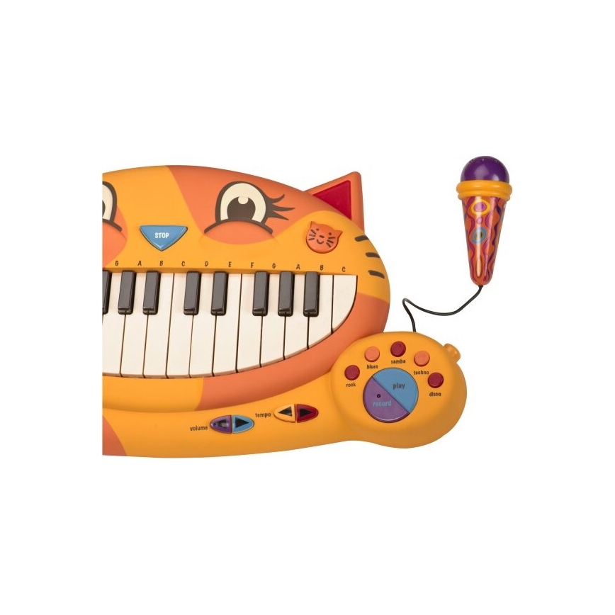 B-Toys - Children's piano with a microphone Cat 4xAA