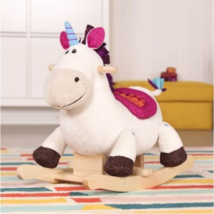 B-Toys - Rocking unicorn DILLY DALLY poplar