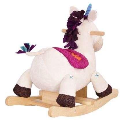 B-Toys - Rocking unicorn DILLY DALLY poplar