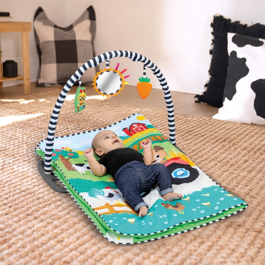 Baby Einstein - Infant Activity Play Mat BUSY BARNYARD 4xAA