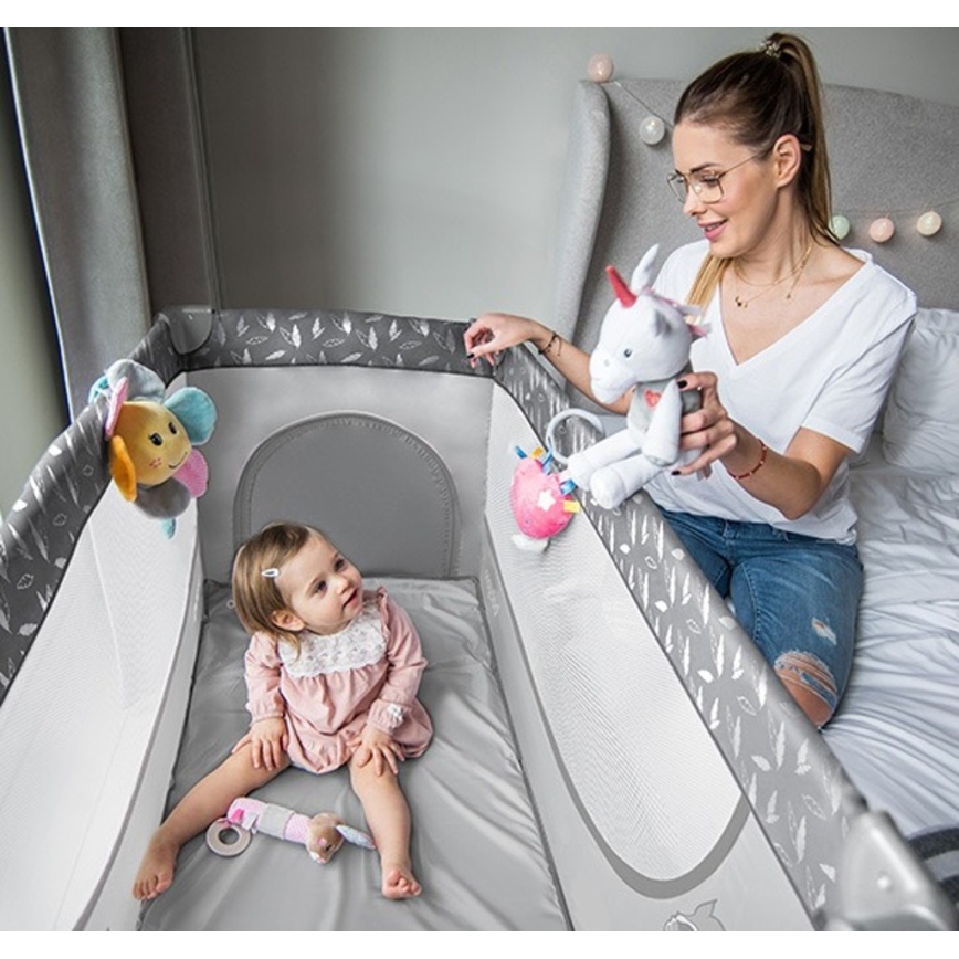 BabyOno - Travel crib BASIC grey
