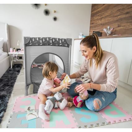 BabyOno - Travel crib BASIC grey