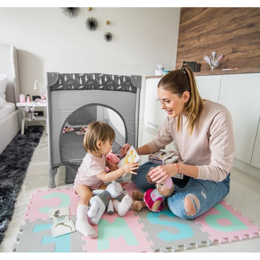 BabyOno - Travel crib BASIC grey