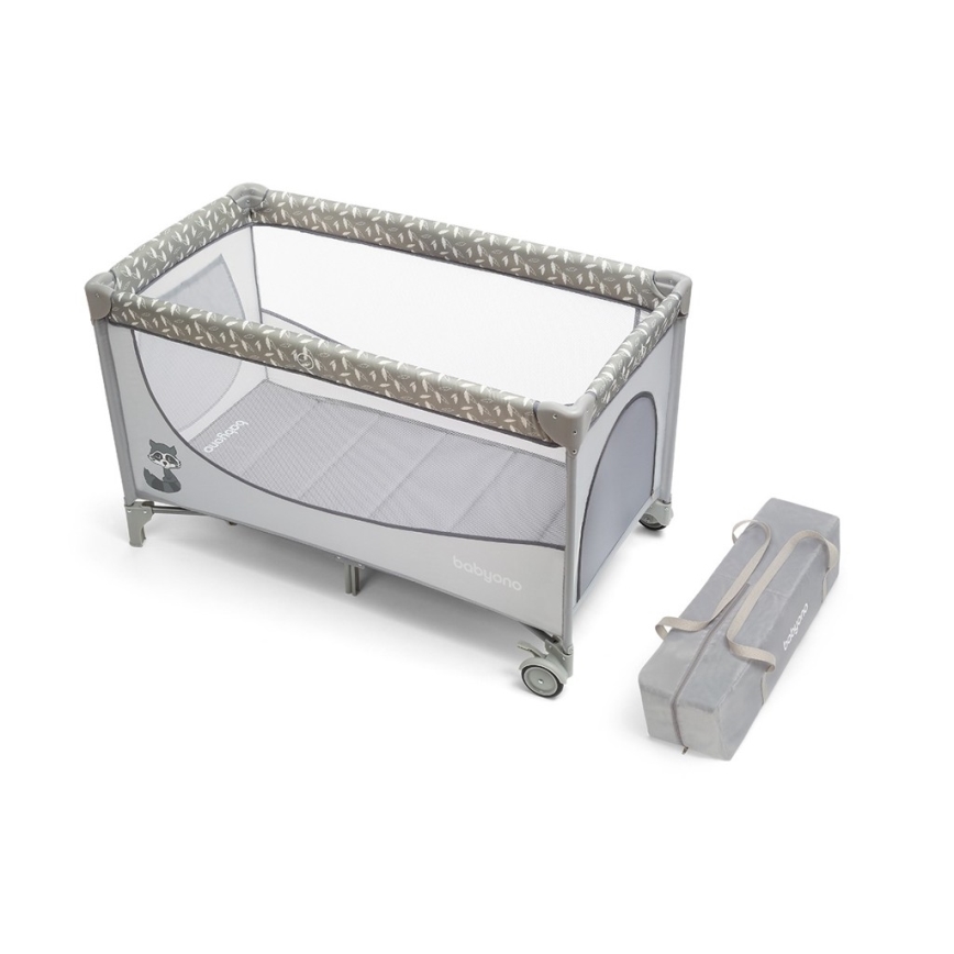 BabyOno - Travel crib BASIC grey
