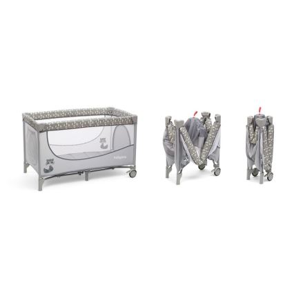 BabyOno - Travel crib BASIC grey