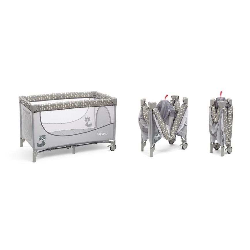 BabyOno - Travel crib BASIC grey