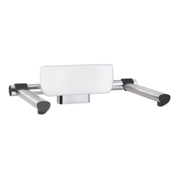 Backrest 60 x 18.5 cm, silver/white