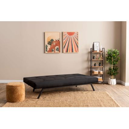 BAKU 2-Seater Sofa Bed, Black
