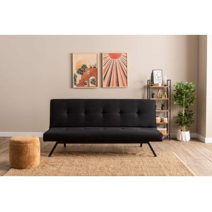 BAKU 2-Seater Sofa Bed, Black