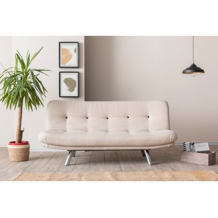 BAKU two-seater sofa bed, cream