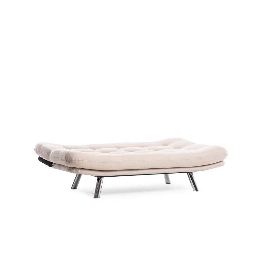 BAKU two-seater sofa bed, cream