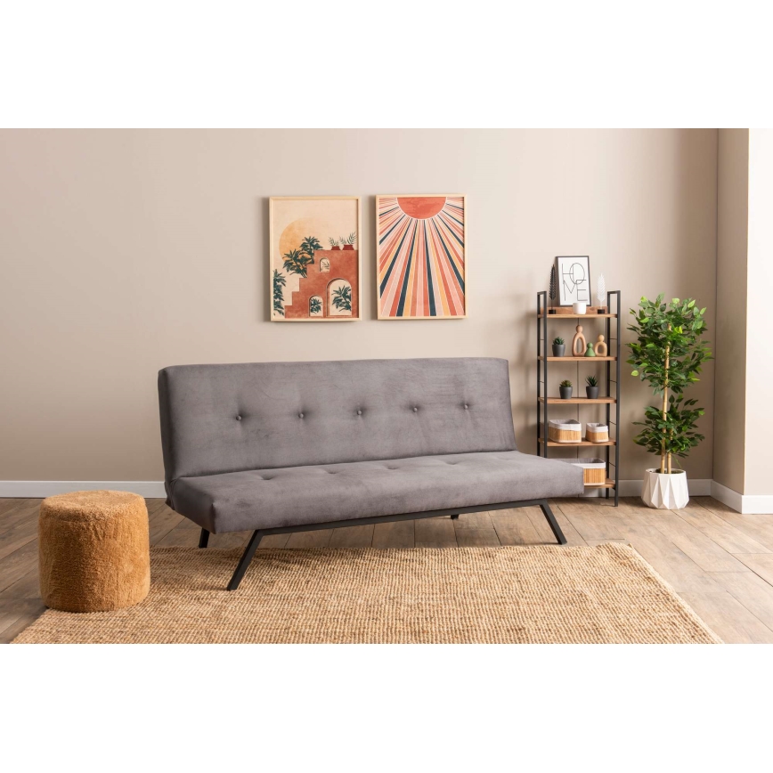 BAKU Two-Seater Sofa Bed, Grey