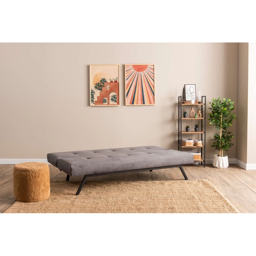 BAKU Two-Seater Sofa Bed, Grey