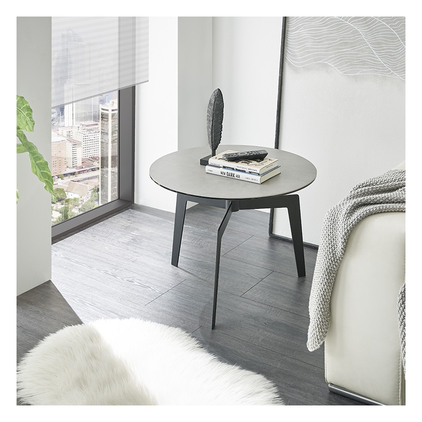 BALANCE coffee table Ø 60 cm, grey/anthracite