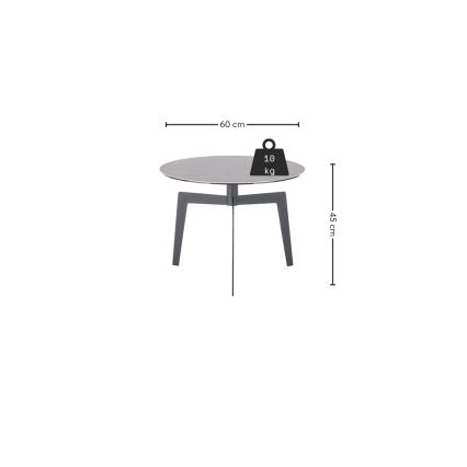BALANCE coffee table Ø 60 cm, grey/anthracite