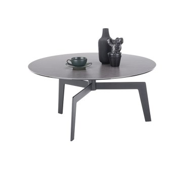 BALANCE Coffee Table Ø 80 cm, Grey/Anthracite