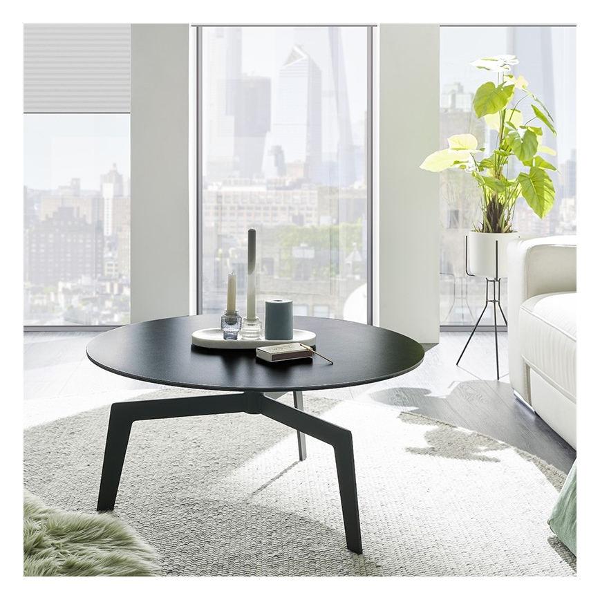 BALANCE Coffee Table Ø 80 cm, Grey/Anthracite