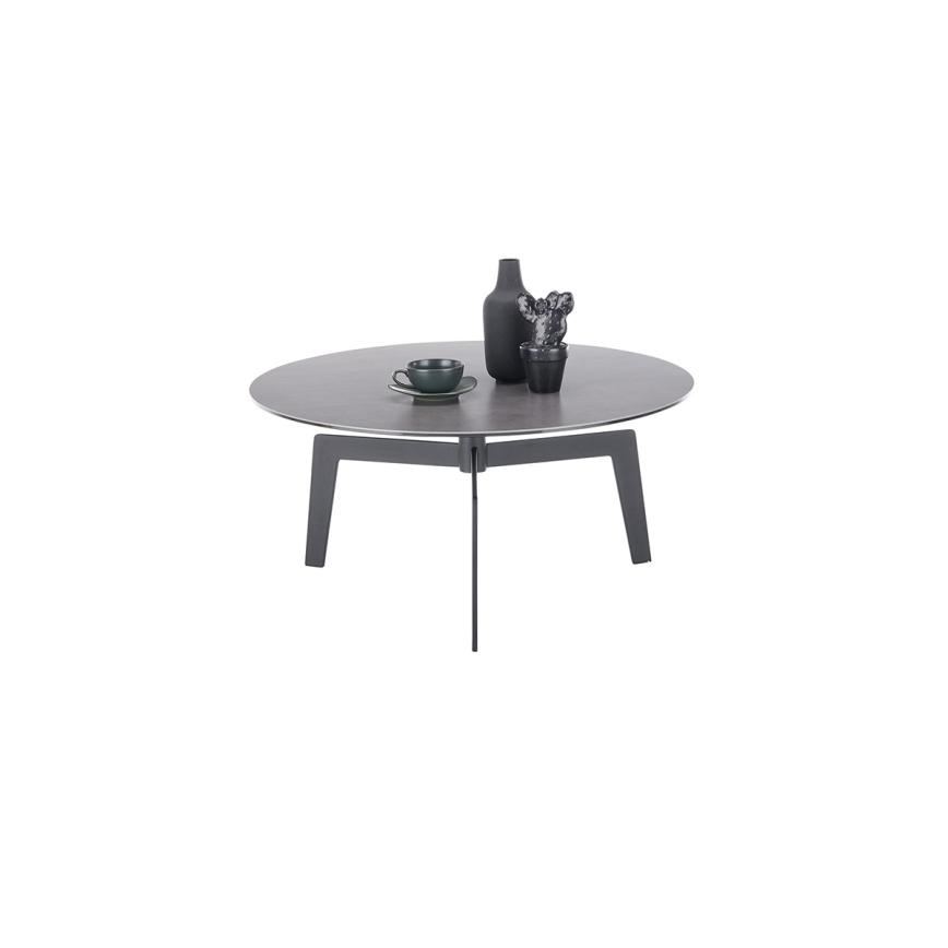 BALANCE Coffee Table Ø 80 cm, Grey/Anthracite