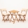 Balcony set with pillows beech