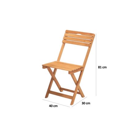 Balcony set with pillows beech
