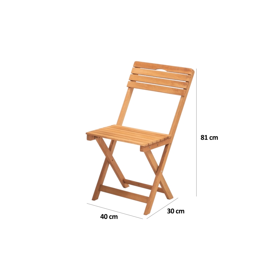 Balcony set with pillows beech