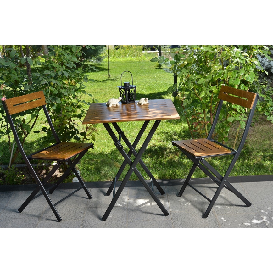 Balcony set wood/metal