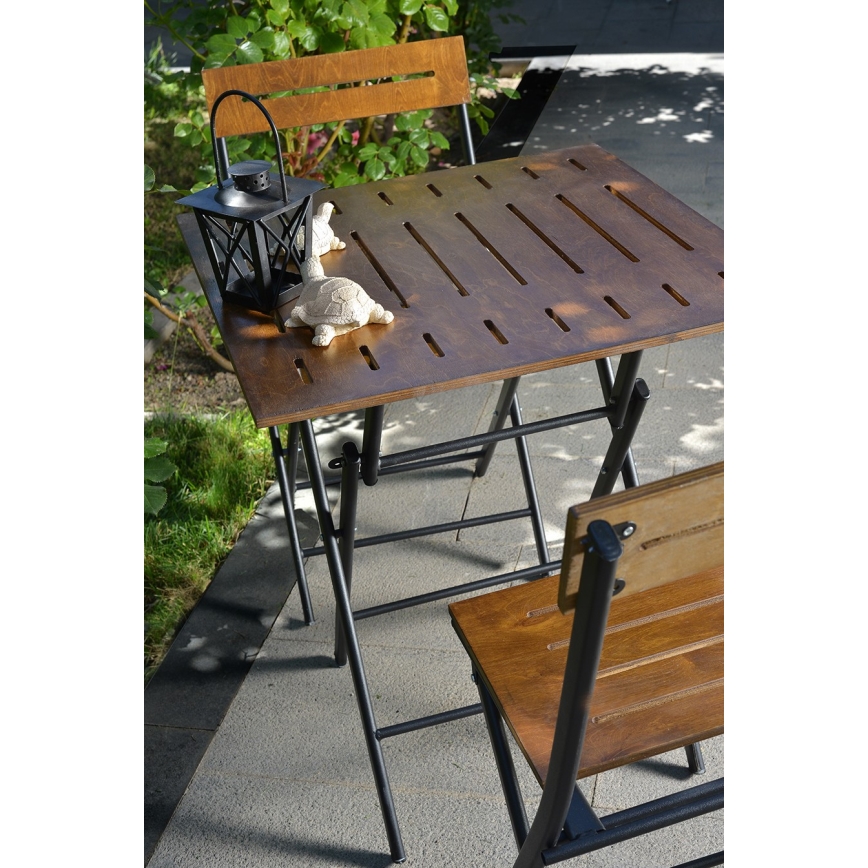 Balcony set wood/metal