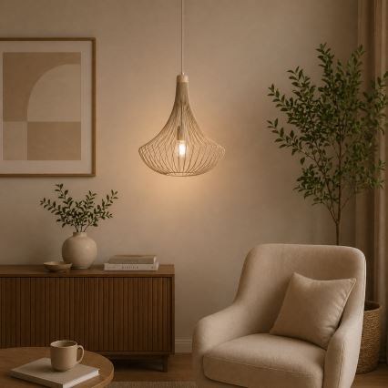 BALERINA Cable Pendant Lamp 1xE27/15W/230V Beige