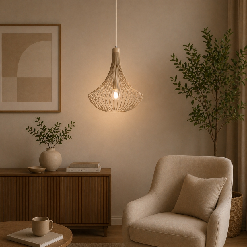BALERINA Cable Pendant Lamp 1xE27/15W/230V Beige