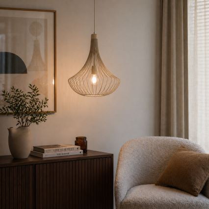 BALERINA Cable Pendant Lamp 1xE27/15W/230V Beige