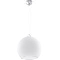 BALL cable-hung pendant lamp 1x E27/15W/230V, Ø 30 cm, white
