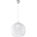 BALL cable-hung pendant light 1x E27/15W/230V Ø 30 cm clear