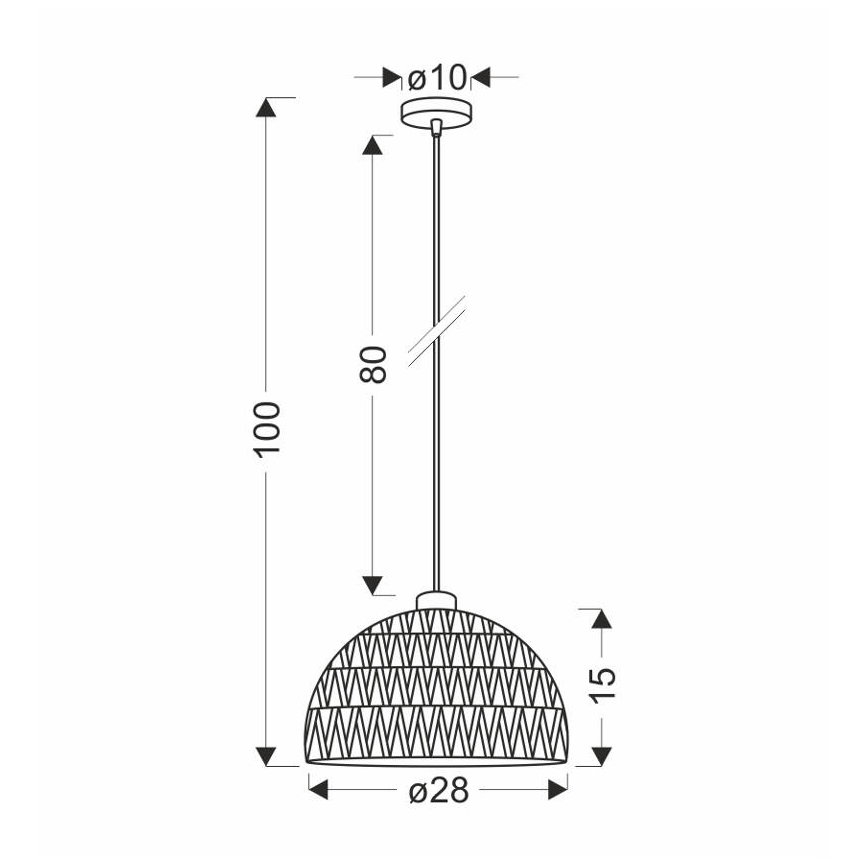 Balli Pendant Light 1xE27/40W/230V Beige