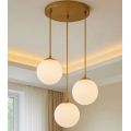 BALLISTIC Cable Pendant Light, 3 x E27/40W/230V, Gold Finish